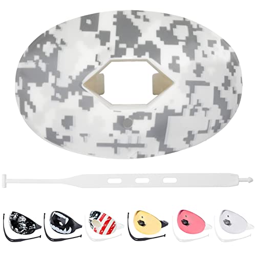 Football Mouth Guard with Strap, Breathable MouthGuard for Youth and Adults, Teeth and Lip Protector - color: Pixel