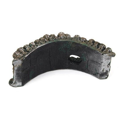 2pcs Aquarium Ornament Fish Tank Resin Landscape Bridge Iron Grey 50mm Tall 135x50mm Safe for Freshwater Aquatic Scene