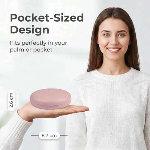 2 Pack Aligner Case with Mirror, Retainer Case for Invisalign - color: 2pcs Pink Outside Purple Silicone