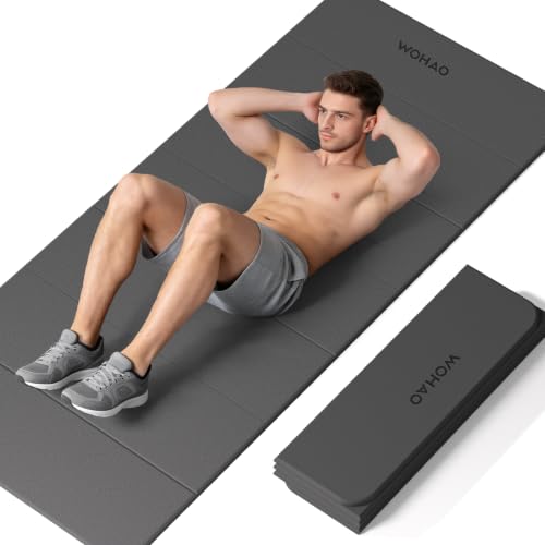 7-Fold Yoga Mat 74"x31" | 0.31 Inch Thick, Extra Wide Non-Slip POE Mat, For Travel, Storage, Yoga, Pilates, Meditation & Home Gym - color: Black