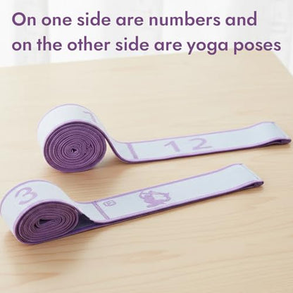 Dance Exercise Band with 8-Section Markers, Stretch Resistance Band for Yoga, Flexibility Training and Workouts