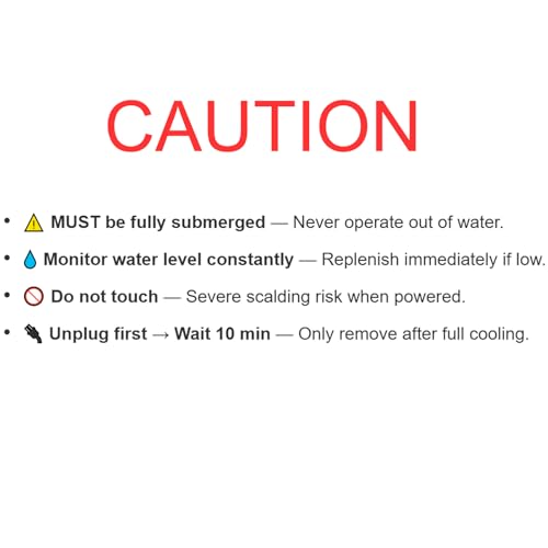 AQUANEAT Aquarium Heater, 25W Fish Tank Heater, Adjustable Submersible Water Thermostat with Thermometer - size: 25W