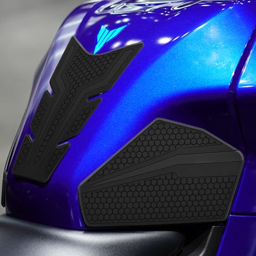 Motorcycle Tank Grip Protector Pads, Anti-Slip Honeycomb Design, Compatible with Suitable for Yamaha YAMAHA MT-25/MT-03 (2020-2025) (Black)