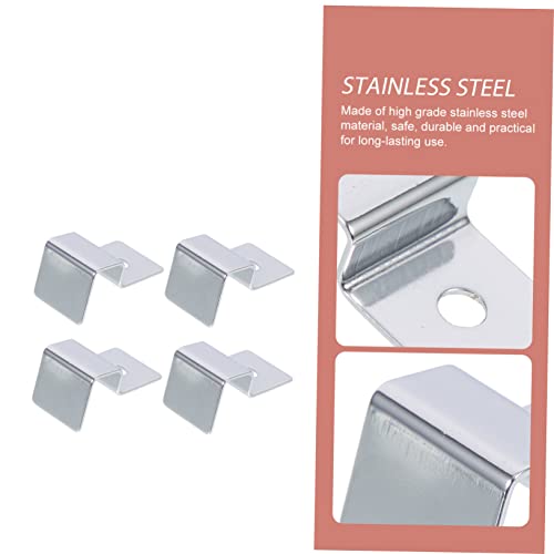 FOMIYES 16pcs Stainless Steel Fish Tank Lid Holders Aquarium Glass Cover Clips Support Bracket for Thick Glass for Fish Tank Accessories