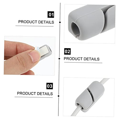20pcs Clips Self-Adhesive Silicone Cable Fixing Clamps for Organizing USB Power and Mouse Cords Office