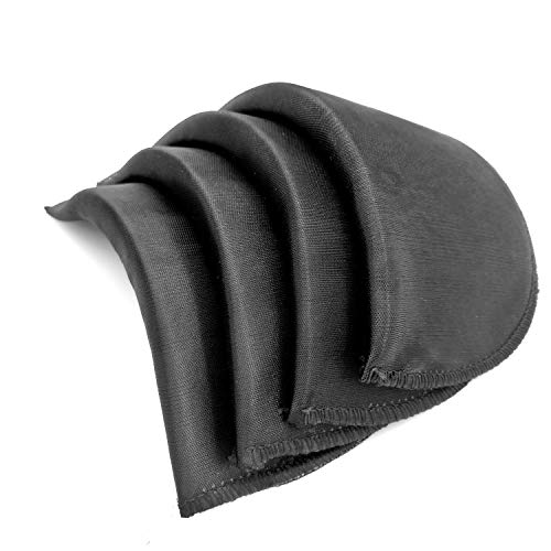 YEQIN Covered Set-in Shoulder Pads (2 Pair of Black)