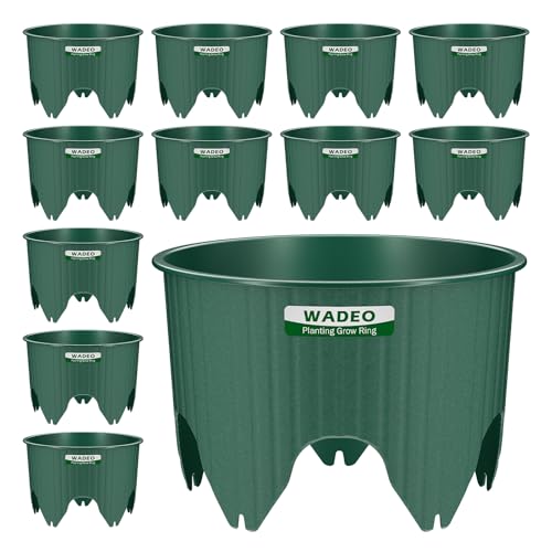 7 inch Planting Grow Rings, 12 PCS Plant Rings for Outdoor Plants, Perfect for Deep Root Watering Veggies Herbs and Flowers - size: 12PCS