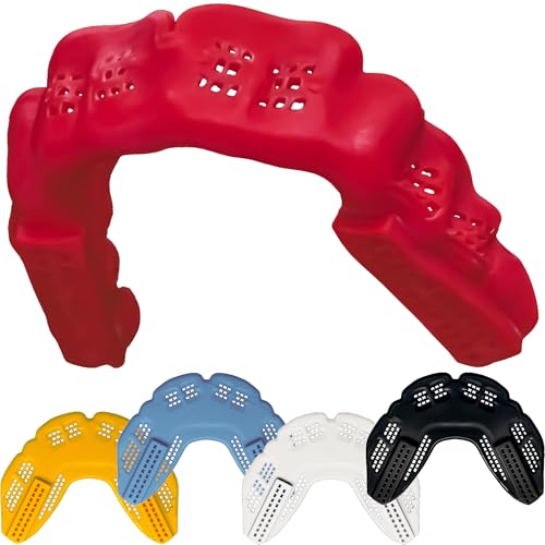 Bulletproof Braces Mouth Guard: Most Breathable Thin Mouthguard for Braces! - color: Royal Red