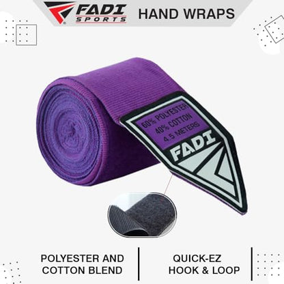 180-Inch Boxing Hand Wraps for Men & Women - Elastic Inner Gloves for Boxing, MMA, Kickboxing, Muay Thai - Pair (Green) - color: Purple
