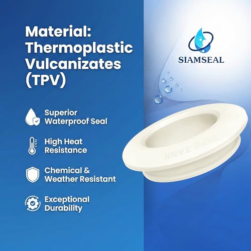 1 1/2 inch Hydroseal flexible tank adapter Bulkhead Fitting, aquarium bulkhead fitting, rain barrel spigot kit, TPV Grommet Tank Adapter for IBC Tote, Water Tank, Pond, Hydroponics, Filtration - size: 1 1/2 inches-2Pcs