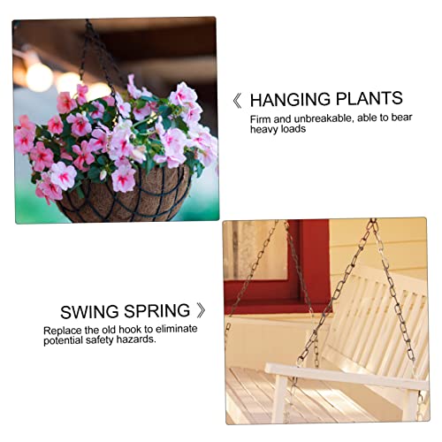 Swing Spring Stainless Steel Outdoor Hammock Chair Hanging Twist Coil - color: Black