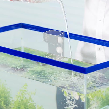 BESPORTBLE Acrylic Fish Feeder with Suction Cup Stationary Feed Tube Anti-Drift Design for Aquarium Fish and Shrimp Feeding Accessory