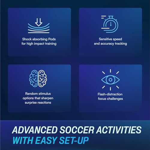 BlazePod Soccer Reaction Training Kit – 4 Smart Light Pods for Speed, Ball Control & Game IQ – Football Reflex Training for Players & Coaches – App Access Included - color: 6 Pods