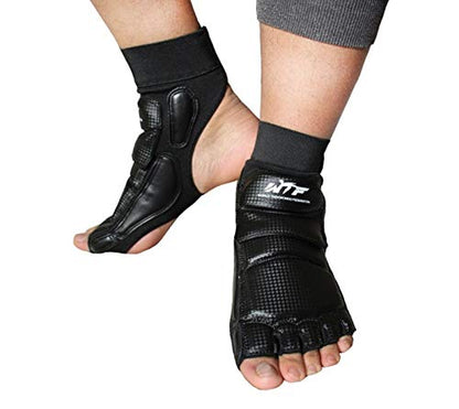 Taekwondo Training Boxing Foot Protector Gear Martial Arts Fight Muay Thai Kung Fu Tae Kwon Do Feet Protector TKD Foot Support for Men Women Kids Children (X-Small)