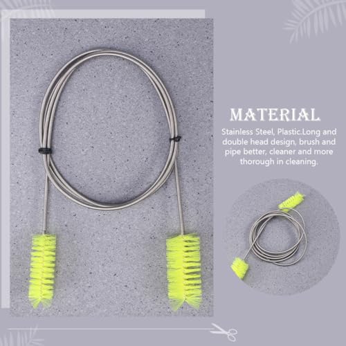 LIOOBO 2pcs Double-Ended Brush Hose Cleaning Brush for Water Pipe and Aquarium Cleaning