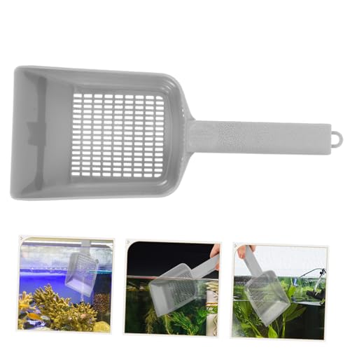 WOONEKY Aquarium Sand Scoop Drainage Sediment Cleaning Shovel for Fish Tanks Gravel Tool for Easy Aquarium Maintenance
