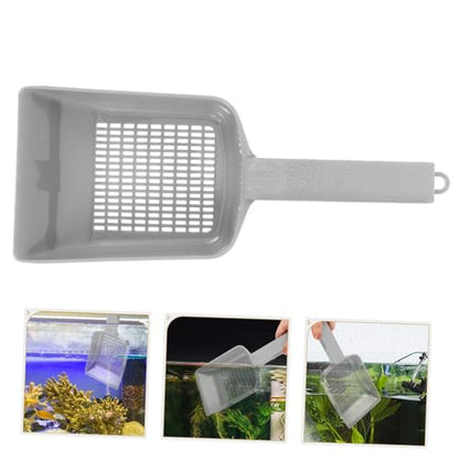 WOONEKY Aquarium Sand Scoop Drainage Sediment Cleaning Shovel for Fish Tanks Gravel Tool for Easy Aquarium Maintenance
