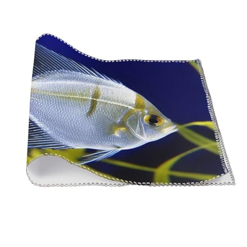 Placemat Set of 4 Washable Place Mats Heat Resistant Aquarium Angelfish Table Mats for Kitchen Non-Slip Placemats Wipeable Desktop Protection Mat for Dining Table, 30x45cm - color: Aquarium Angelfish