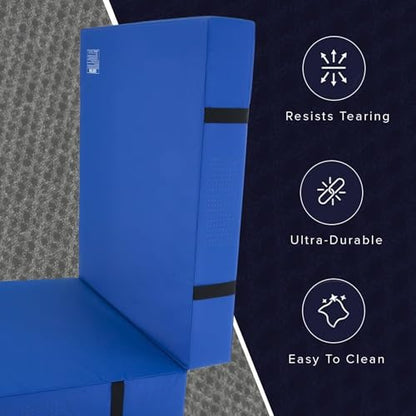 We Sell Mats Bifolding Gymnastics Crash Landing Mat Pad, Safety for Tumbling, Back Handspring Training and Cheerleading - size: 4 ft x 8 ft x 4 Inch