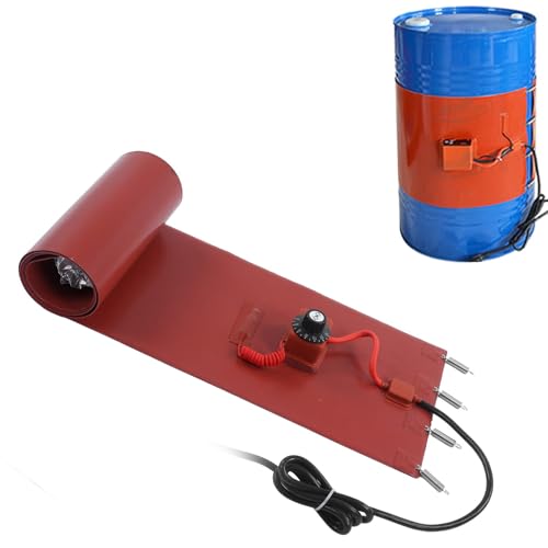 Silicone Rubber Adjustable Thermostat, Easy-Operation Electric Heat Pack Heating Pad, Gas Tank Heaters For Heating And Tracing, Double Layer Reinforce(Size:200L 1740*125mm 1000W,Color:Knob control) - color: Knob Control, size: 200L 1740*125mm 1000W