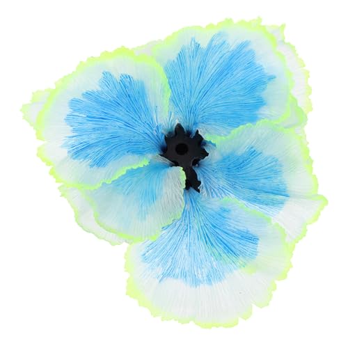HOMSFOU Artificial Water Grass Aquarium Decor Micro Landscape Decorative Aquatic Plants Blue Silicone Fish Tank Ornament for Freshwater Aquarium Supplies