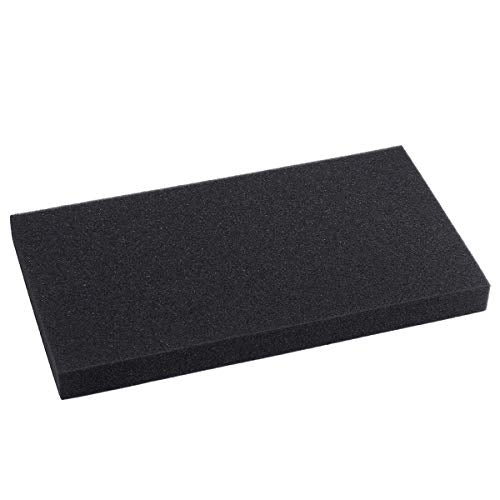 AQUANEAT Aquarium Filter Sponge Open Cell Foam Sheet Bio Sponge Filter Media Pad HMF Fish Tank Sump Divider (23" Lx 12.25" W x 2" H, Black) - color: Black, size: 23" Lx 12.25"W x 2"H