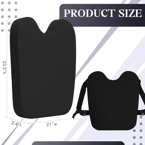 Umpire Chest Protector Gear 23.5''H x 21''W x 2.4''T Umpire Exterior Body Chest Protector Pad with Adjustable Strap and Pocket, Thick Foam, Black - color: Black