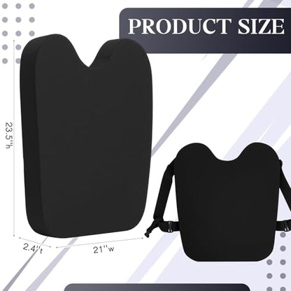 Umpire Chest Protector Gear 23.5''H x 21''W x 2.4''T Umpire Exterior Body Chest Protector Pad with Adjustable Strap and Pocket, Thick Foam, Black - color: Black