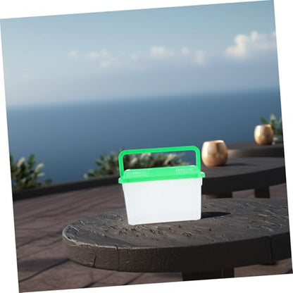 TOYANDONA Portable Handheld Aquarium Box for Betta Fish Turtles and Small Pets Clear Plastic Mini Fish Tank Habitat for Travel and Feeding Versatile Reptile Cage with Modern Design