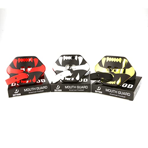 Football Mouth Guard Double Braces Mouth Guard Upper and Lower Teeth Protection Mouth Guard No Boil-Instant Fit for Youth and Adults (red) - color: Red