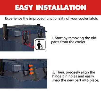 Upgraded Cooler Latches & Drain Plug Kit - Durable Rubber, Compatible with Yeti Roadie, Tundra, Tank, and RTIC - style: T-handle Latches