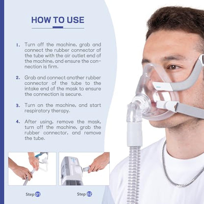 CPAP Tube - 6-Foot Universal CPAP Tubing - FSA/HSA eligible-Compatible with Most Machines & Masks, 19mm CPAP Hose - 22mm connectors, Lightweight Flexible, Odor-Free, 2-Pack - style: 2-Pack