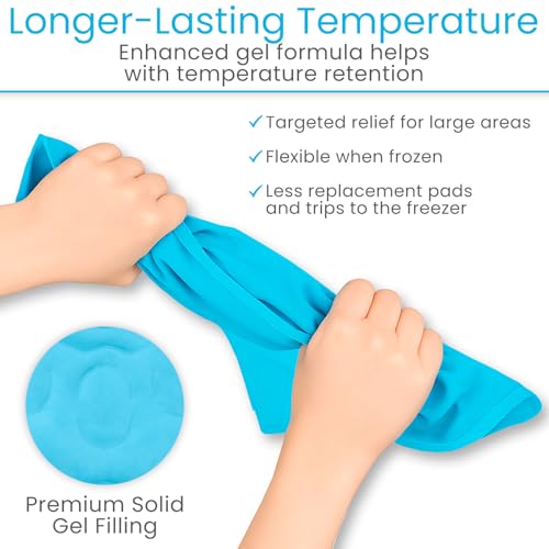 Arctic Flex Shoulder Ice Pack Wrap - Rotator Cuff Cold Therapy for Pain | Relief - Reusable Gel for Injuries & Recovery After Surgery - Ice Packs Compression Brace (Blue)