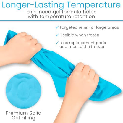 Arctic Flex Shoulder Ice Pack Wrap - Rotator Cuff Cold Therapy for Pain | Relief - Reusable Gel for Injuries & Recovery After Surgery - Ice Packs Compression Brace (Blue)