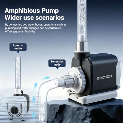 Fountain Pump, Submersible Water & Land Pump Kit - 3 Quick-Change Spray Nozzles, 396GPH Adjustable Flow for Fish Tanks, Yard Fountains, Hydroponic Systems, 25w - size: 25w