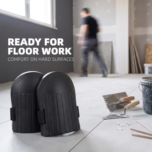 1 Pair Black Knee Pads,Adult Crawling Knee Pads for Heavy Duty and Comfort for Construction, Gardening, Flooring Work Use Safety Easy to Use Kneepads,Tools and Home Improvement,Ergonomic Supports