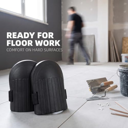 1 Pair Black Knee Pads,Adult Crawling Knee Pads for Heavy Duty and Comfort for Construction, Gardening, Flooring Work Use Safety Easy to Use Kneepads,Tools and Home Improvement,Ergonomic Supports