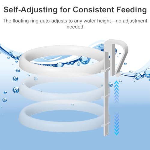 Clip On Fish Feeding Ring, Floating Aquarium Feeder, Non-Shedding Fish Food Holder for Betta Goldfish Guppy Turtle - color: White