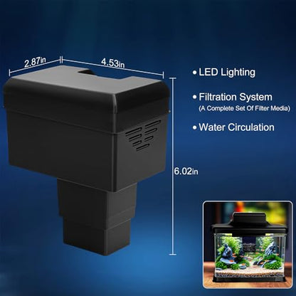 Replacement Motor with LED Lighting and Filter System for DF060 1.6 Gallon Aquarium Starter Kits