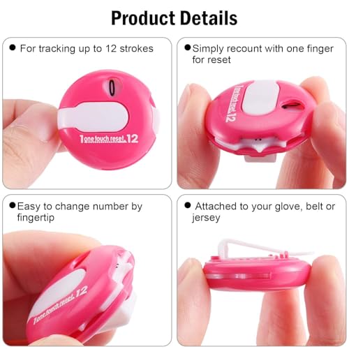 Frienda Golf Score Counter with One Touch Reset - color: Red, White, Black