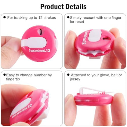 Frienda Golf Score Counter with One Touch Reset - color: Red, White, Black