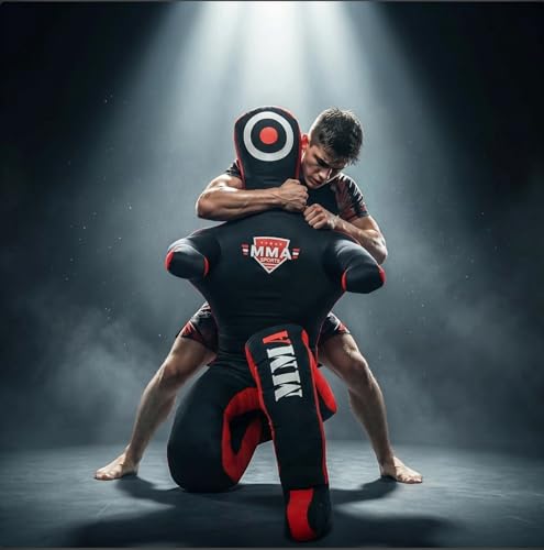MMA Sports Brazilian JIU Jitsu Grappling Submission Throwing Dummy Punching Heavy Bag Kick Boxing Dummies UNFILLED - color: Black-2, size: 5ft, style: Sitting