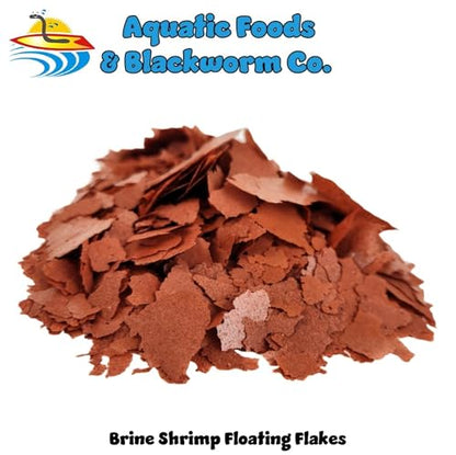 Brine Shrimp Flakes for Freshwater Cichlids, Angels, Tetras, Guppies, Marine Tangs, Butterflies, Angelfish, Anthias, Clown Fish. WL…1-lb (2 x 1/2-lb Bags) - size: 1 Pound (Pack of 1)