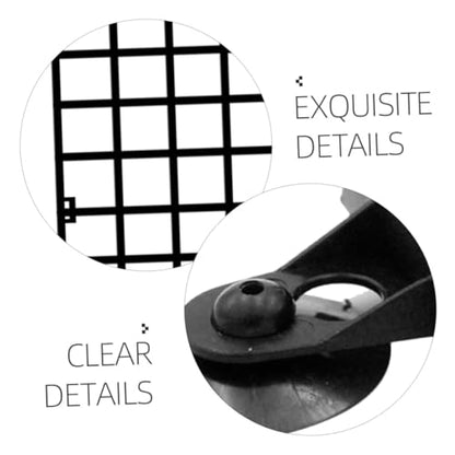 ORFOFE 30x15cm Grid Divider for Fish Tank Spliced Lattice Plate Aquarium Supplies 4 Suction Cups - color: Black