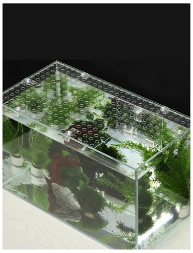 Transparent Fish Tank Lid, DIY Feeding Window，Cuttable Polycarbonate Aquarium Cover, Anti-Jump Fish Tank Top Cover Plate, for Open Aquarium(30X17cm/11.8X6.7in) - size: 30X17cm/11.8X6.7in