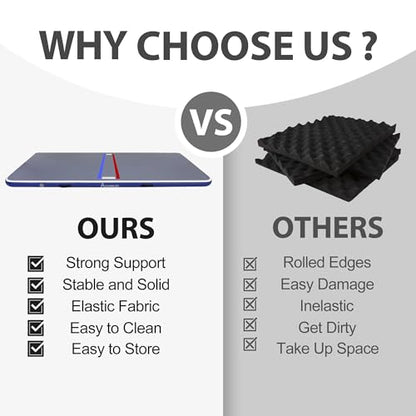 Inflatable Wrestling Mat 13FT/10FT/5FT, Portable Jiu Jitsu Mats Wrestling Mat for Home, Outdoor or Indoor Training Mat for Water Yoga, Gymnastics, BJJ, MMA - size: 10FTx5FT×4inch