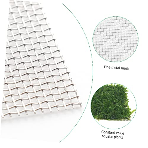 VICASKY Aquarium Fixed Mesh Pad Stainless Steel Wire Mesh Fish Tank Net Moss and Grass Plant Holder