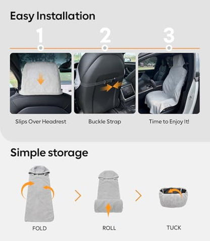 Wigoo Car Seat Cover Towel, Waterproof, for Use After Gym, Gray, 1 Pack - color: Gray, size: 1 Pack