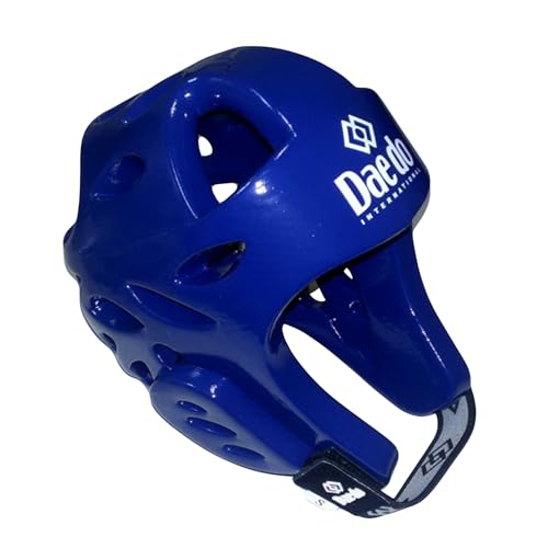 WT Recognized Taekwondo Head Guard - Officially Approved, Molded Foam Construction, Blue & Red Variations, Lightweight Protection for Sparring & Competition - color: Blue, size: Small