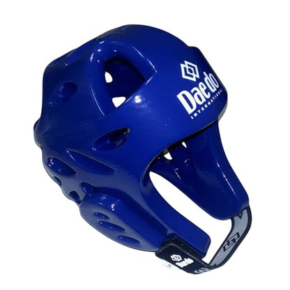 WT Recognized Taekwondo Head Guard - Officially Approved, Molded Foam Construction, Blue & Red Variations, Lightweight Protection for Sparring & Competition - color: Blue, size: Small
